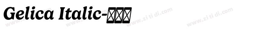Gelica Italic字体转换